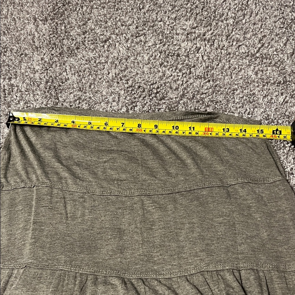 Max Studio Gray Tiered Women's Maxi Skirt - Picture 4 of 4